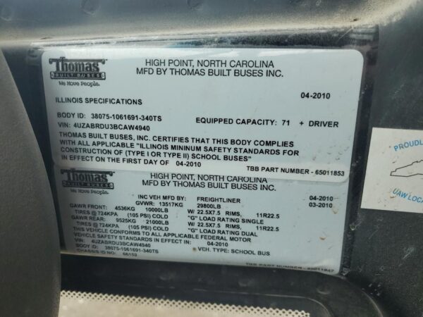 2011 Freightliner Chassis B2B 6.7L for Sale - Image 9