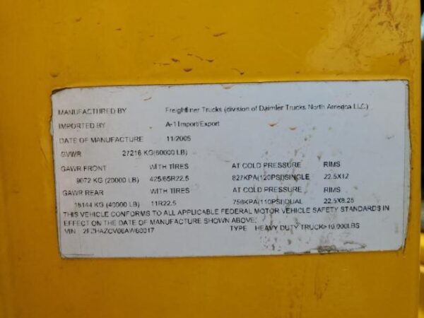 2006 Sterling L9500 Crane truck For Sale - Image 7